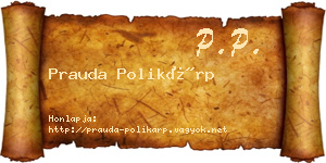 Prauda Polikárp névjegykártya